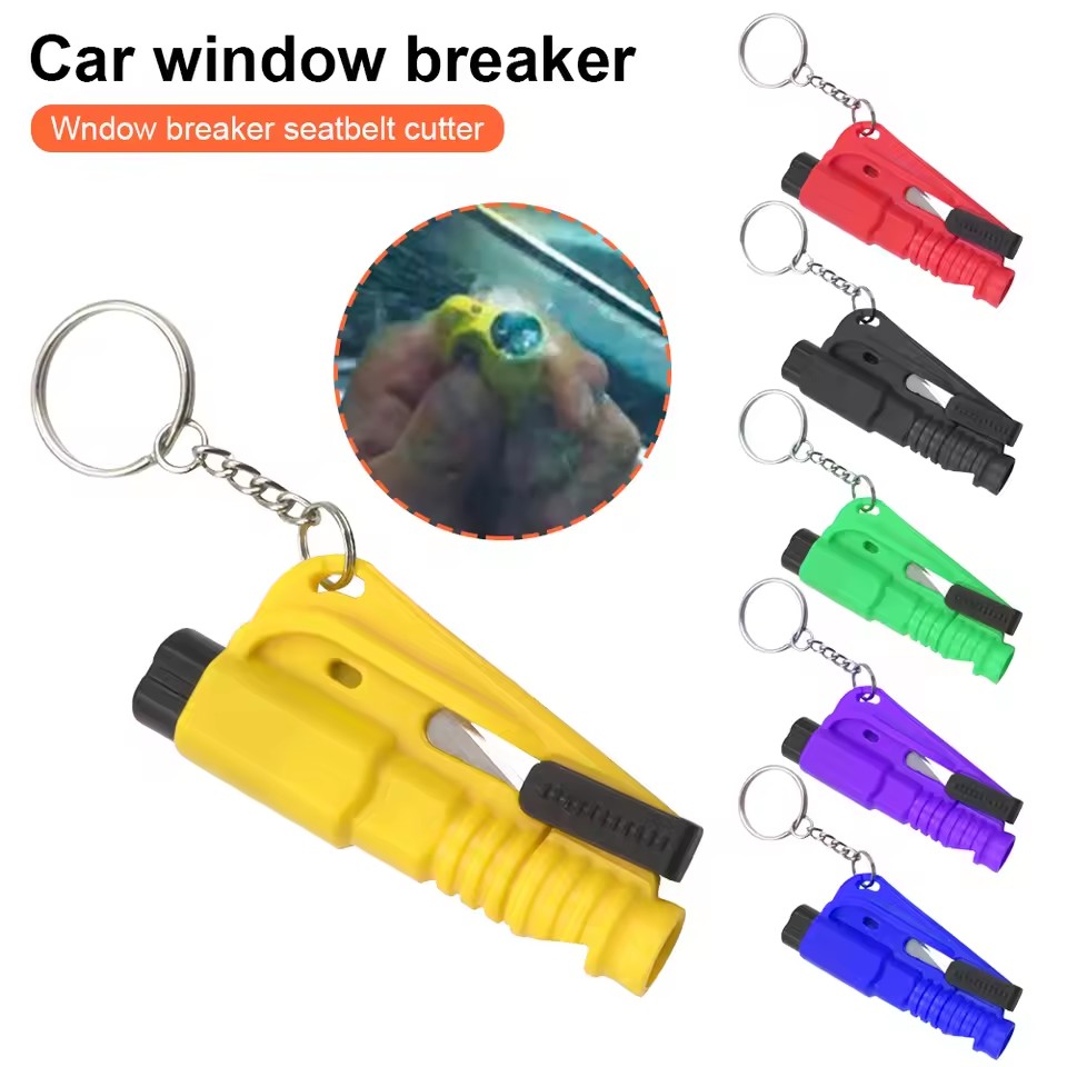 Rescue Rope Throw - Sicherheitshammer Auto-Notfallwerkzeug 3-in-1 Fensterbrecher Gurtschneider Kompakter