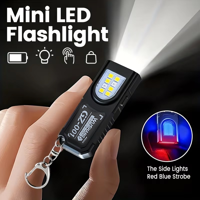 Fishing Kit Compact - Multifunktionale Schlüsselanhänger-Taschenlampe, USB wiederaufladbar, Mini-Taschenlampe mit
