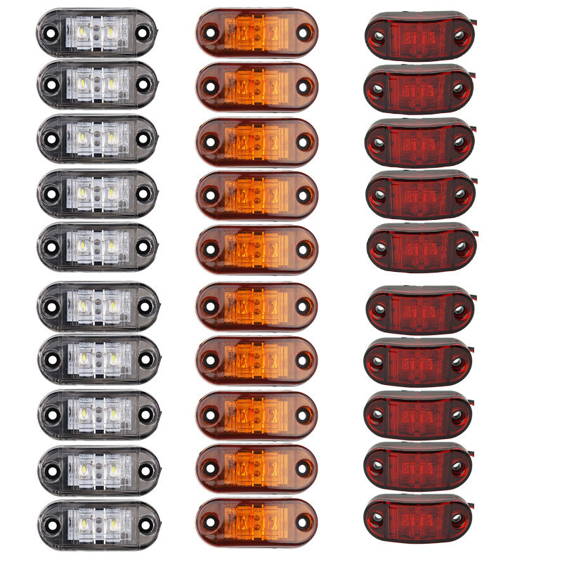 Signal Panel Orange - 10PCS Warnleuchten LEDs Diodenlicht Anhänger LKW