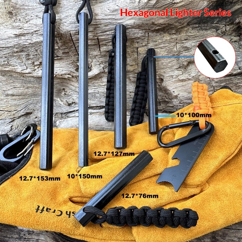 Handgewebter Seil-Sechskant-Fe – Fire Starting Kit Bewertung und Preis